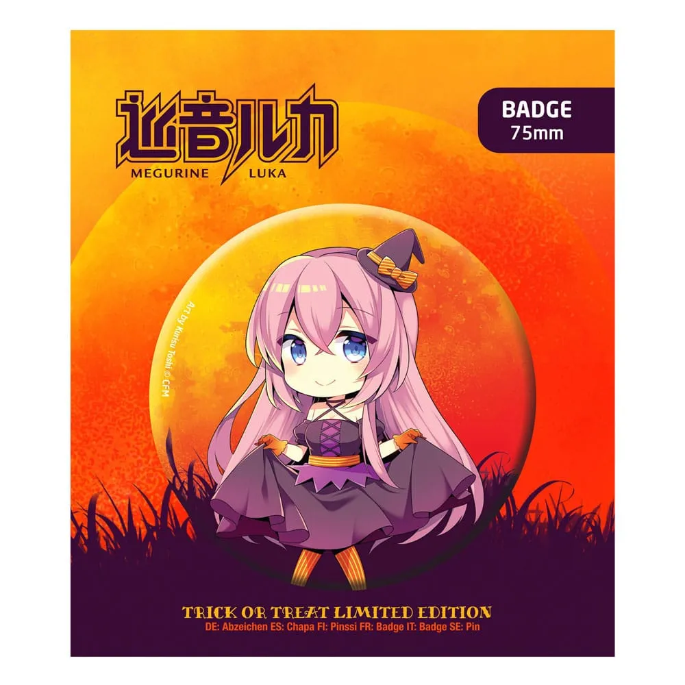 Hatsune Miku Pin Badge Halloween Limited Edition Megurine Luka - 75mm